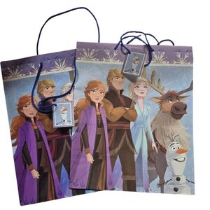 Frozen Themed Party Gift Bags - Purple and Blue
